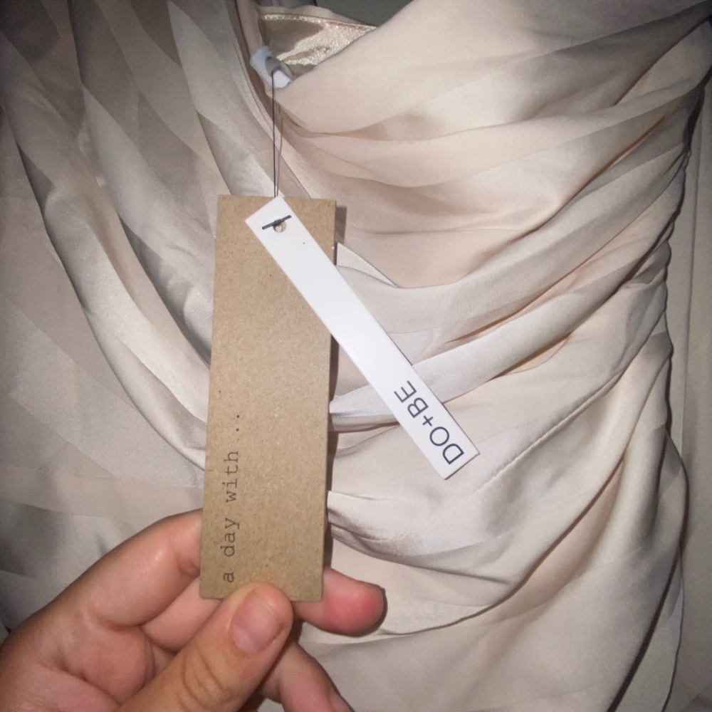 DO+BE Size M one shoulder silk shirt